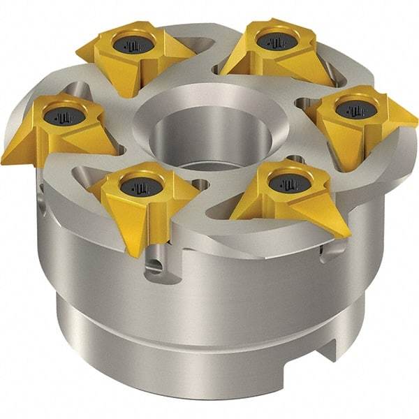 Vargus - 88mm Cut Diam, 300mm Max Hole Depth, 32mm Shank Diam, Internal/External Indexable Thread Mill - Insert Style 5VI, 5/8" Insert Size, 6 Inserts, Toolholder Style TM SC-D, 50mm OAL - Eagle Tool & Supply