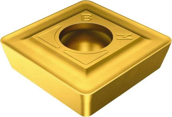 Sandvik Coromant - SPMT1810 BM Grade 2025 Carbide Boring Insert - TiCN/Al2O3/TiN Finish, 90° Square, 11° Relief Angle, 18.6mm Inscr Circle, 5.5mm Thick, 1mm Corner Radius - Eagle Tool & Supply