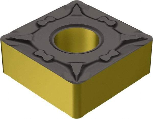 Sandvik Coromant - SNMG432 MF Grade 2220 Carbide Turning Insert - TiCN/AI2O3/TiN Finish, 90° Square, 1/2" Inscr Circle, 3/16" Thick, 1/32" Corner Radius - Eagle Tool & Supply