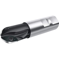 Walter - 15.88mm Cut Diam, 11mm Max Depth of Cut, 15.88mm Shank Diam, 73.41mm OAL, Indexable Ball Nose End Mill - 25,500 Max RPM - Eagle Tool & Supply
