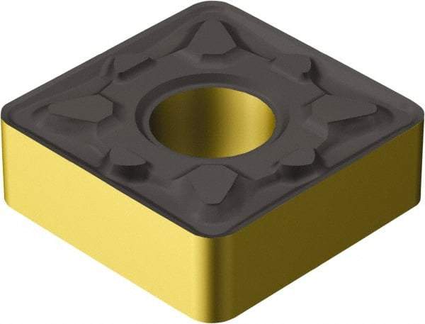 Sandvik Coromant - SNMG643 MM Grade 2220 Carbide Turning Insert - TiCN/AI2O3/TiN Finish, 90° Square, 3/4" Inscr Circle, 1/4" Thick, 3/64" Corner Radius - Eagle Tool & Supply