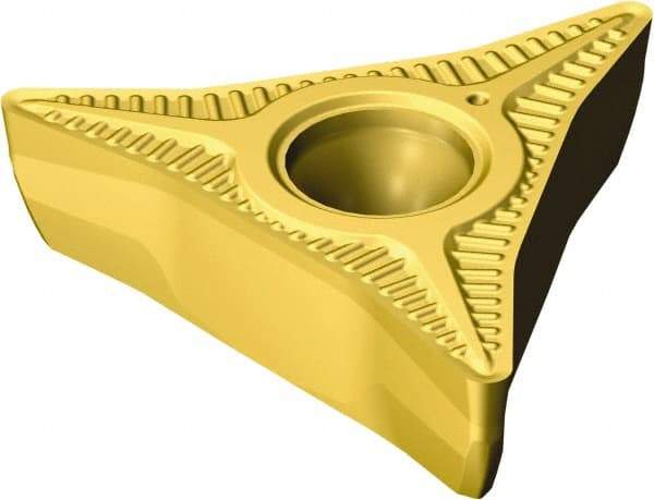 Sandvik Coromant - CP-A1108 L5 Grade 2025 Carbide Turning Insert - TiCN/Al2O3/TiN Finish, 35° Included Angle, 11mm Inscr Circle, 6mm Thick, 1/32" Corner Radius - Eagle Tool & Supply