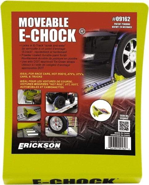 Erickson Manufacturing - 6" Wide x 6" High x 12" Deep, Steel Wheel Chock - For use with E-Track System - Eagle Tool & Supply