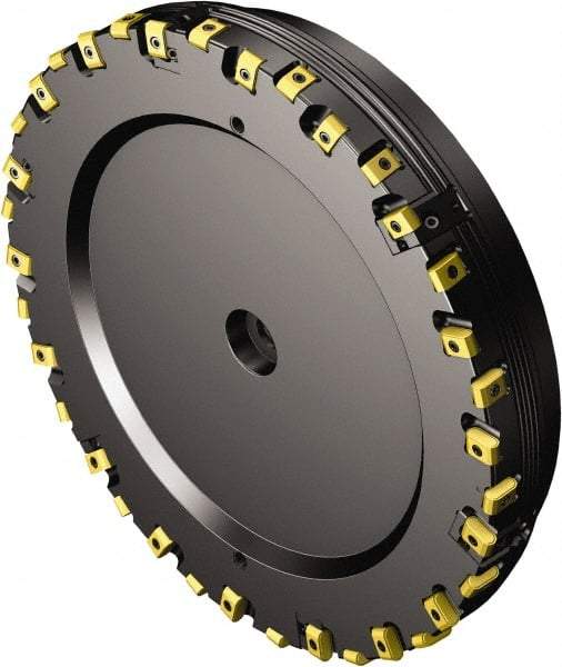 Sandvik Coromant - 254mm Cut Diam, 203.65mm Arbor Hole, 0.9mm Max Depth of Cut, 25° Indexable Chamfer & Angle Face Mill - 15 Inserts, CoroMill 425 -1707 Insert, Left Hand Cut, Series CoroMill 425 - Eagle Tool & Supply