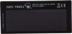 Save Phace - 3.74" Wide x 1.42" High, Lens Shade 3 to 9, Polycarbonate Auto-Darkening Filter - 1/4" Thick, Green, Inside Mount - Eagle Tool & Supply