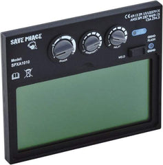 Save Phace - 3.82" Wide x 1.85" High, Lens Shade 4/9 to 13, Polycarbonate Auto-Darkening Filter - 1/4" Thick, Green, Inside Mount - Eagle Tool & Supply