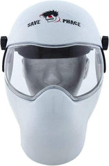 Save Phace - 11" Window Width x 3-3/4" Window Height, 10 Shade Fixed Shade Lens, Fixed Front Welding Helmet - White, Nylon Clear Lens - Eagle Tool & Supply
