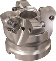 Seco - 4 Inserts, 36.1mm Cutter Diam, 1.8mm Max Depth of Cut, Indexable High-Feed Face Mill - 3/4" Arbor Hole Diam, 8.15mm Keyway Width, 40mm High, R220.21 Toolholder, 218.21-230 Inserts, Series High Feed 6 - Eagle Tool & Supply
