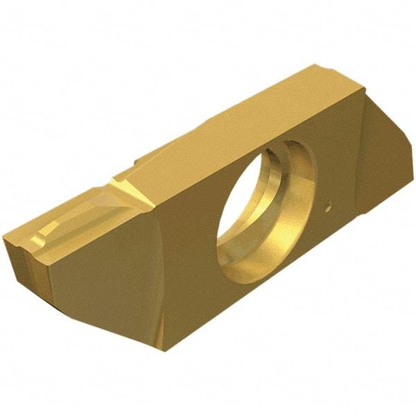 Iscar - SCIL22-AD08 Grade IC1008, 2.4mm Cutting Width Carbide Cutoff Insert - Left Hand Lead Angle, 0.08mm Corner Radius, TiAlN/TiN Finish - Eagle Tool & Supply