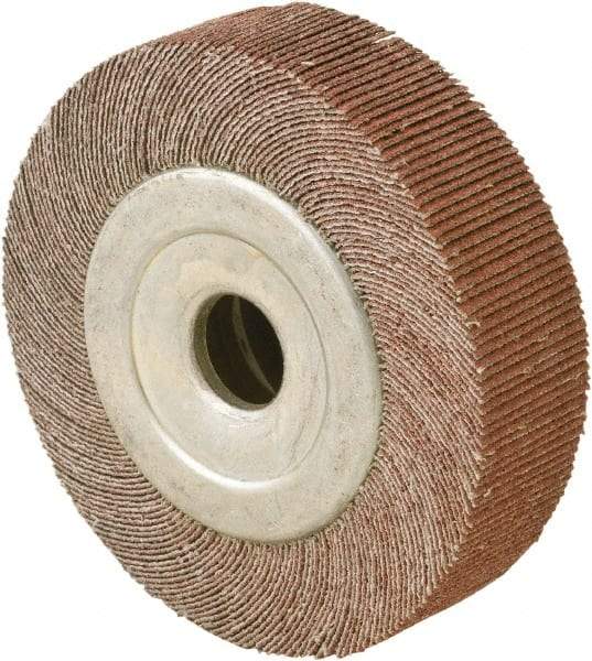 Camel Grinding Wheels - 6" Diam, 40 Grit Aluminum Oxide Unmounted Flap Wheels - 1" Hole, 2" Wide, Coated, Medium Grade, 5,000 Max RPM, X/Y Weighted Cloth Backing - Eagle Tool & Supply