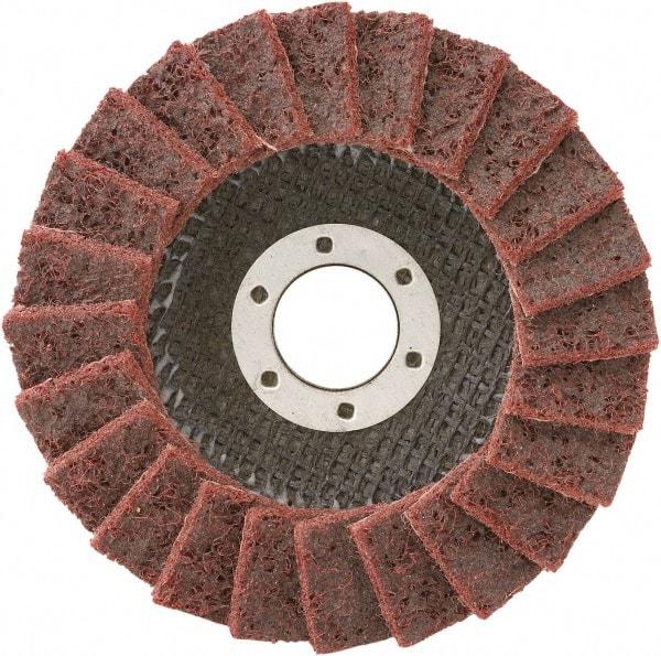 Camel Grinding Wheels - 80 Grit, 4-1/2" Disc Diam, 5/8-11 Center Hole, Type 29 Aluminum Oxide Flap Disc - 13,300 Max RPM, Non-Woven Backing, Arbor Attaching System, Non-Woven - Eagle Tool & Supply