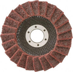 Camel Grinding Wheels - 80 Grit, 4-1/2" Disc Diam, 7/8" Center Hole, Type 29 Aluminum Oxide Flap Disc - 13,300 Max RPM, Non-Woven Backing, Arbor Attaching System, Non-Woven - Eagle Tool & Supply
