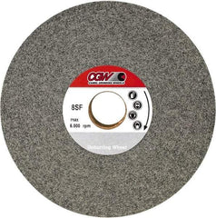Camel Grinding Wheels - 6" Diam, 6" Face Width, 1" Center Hole, Fine Grade, Silicon Carbide Deburring Wheel - Convolute, Hard Density 9 Grade, 6,000 RPM - Eagle Tool & Supply