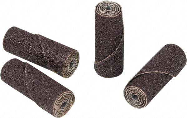 Camel Grinding Wheels - 3/4" Max Roll Diam x 2" OAL, 60 Grit Aluminum Oxide Straight Cartridge Roll - 1/4" Pilot Hole Diam, 18,000 Max RPM - Eagle Tool & Supply