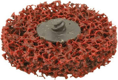 Camel Grinding Wheels - 2" Medium Grade Aluminum Oxide Deburring Disc - 1/2" Center Hole, Quick Change Connection, Red - Eagle Tool & Supply