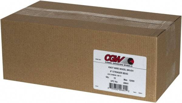 Camel Grinding Wheels - 3/4" Brush Diam, Crimped, End Brush - 1/4" Diam Shank, 1/4" Pilot Diam - Eagle Tool & Supply