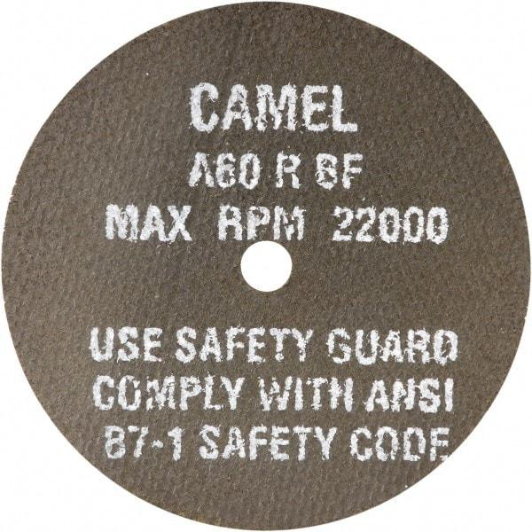 Camel Grinding Wheels - 4" 24 Grit Aluminum Oxide Cutoff Wheel - 1/8" Thick, 3/8" Arbor, 22,000 Max RPM - Eagle Tool & Supply