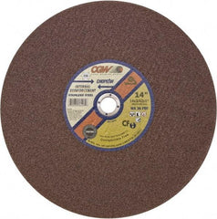 Camel Grinding Wheels - 14" 24 Grit Aluminum Oxide Cutoff Wheel - 5/32" Thick, 1" Arbor, 5,500 Max RPM - Eagle Tool & Supply