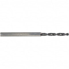 Emuge - 1.28mm, 140° Point, Solid Carbide Micro Drill Bit - Eagle Tool & Supply