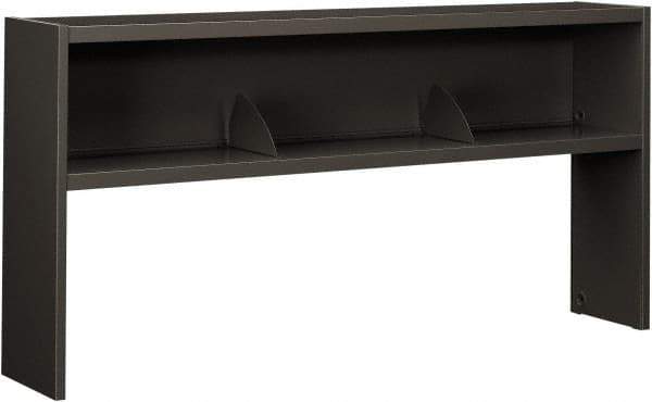 Hon - 1 Shelf, 34-3/4" High x 72" Wide Bookcase - 13-1/2" Deep, High-Pressure Laminate/Steel, Charcoal - Eagle Tool & Supply