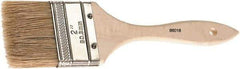 Camel Grinding Wheels - 4" Flat Brown China Bristle Chip Brush - 2" Bristle Length, 3" Wood Flat Handle - Eagle Tool & Supply