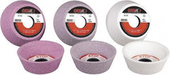 Camel Grinding Wheels - 5" Diam, 1-1/4" Hole Size, 1-3/4" Overall Thickness, 60 Grit, Type 11 Tool & Cutter Grinding Wheel - Medium Grade, Aluminum Oxide, K Hardness, Vitrified Bond - Eagle Tool & Supply
