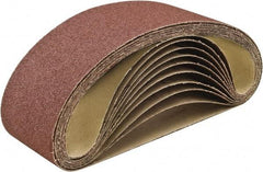 Camel Grinding Wheels - 4" Wide x 132" OAL, 100 Grit, Aluminum Oxide Abrasive Belt - Aluminum Oxide, Fine, Coated, J Weighted Paper Backing, Dry, Series PAOJ - Eagle Tool & Supply