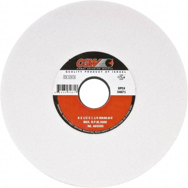 Camel Grinding Wheels - 7" Diam x 1-1/4" Hole x 1" Thick, I Hardness, 60 Grit Surface Grinding Wheel - Aluminum Oxide, Type 5, Medium Grade, Vitrified Bond, One-Side Recess - Eagle Tool & Supply