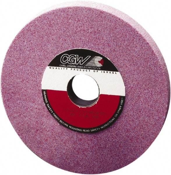 Camel Grinding Wheels - 7" Diam x 1-1/4" Hole x 1/2" Thick, I Hardness, 46 Grit Surface Grinding Wheel - Ceramic, Type 1, Medium Grade, Vitrified Bond, No Recess - Eagle Tool & Supply