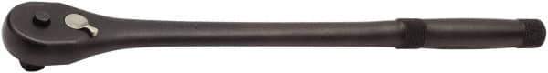 Proto - 1/2" Drive Pear Head Quick-Release Ratchet - Black Oxide Finish, 15" OAL, 45 Gear Teeth, Quick Release Handle - Eagle Tool & Supply