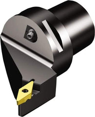 Sandvik Coromant - Left Hand Cut, Size C5, TR-VB1308 Insert Compatiblity, Modular Turning & Profiling Cutting Unit Head - 35mm Ctr to Cutting Edge, 60mm Head Length, Through Coolant, Series CoroTurn TR - Eagle Tool & Supply