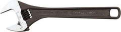 Channellock - 1-3/8" Jaw Capacity, 10" Standard Adjustable Wrench - Steel, Black Finish, 10" OAL - Eagle Tool & Supply