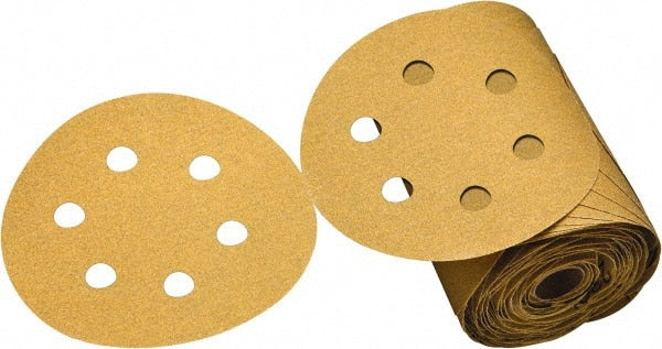 3M - 6" Diam, 80 Grit Aluminum Oxide Adhesive PSA Disc - Eagle Tool & Supply