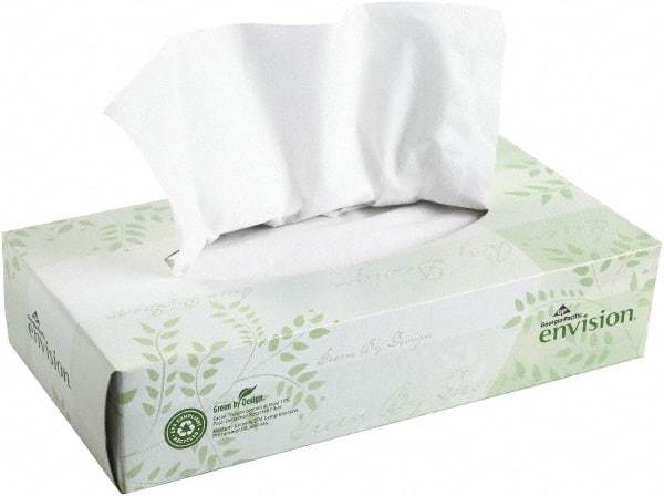 Georgia Pacific - Flat Box of White Facial Tissues - 2 Ply, Recycled Fibers - Eagle Tool & Supply