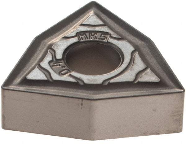 Walter - WNMG431 MK5 Grade WKK20S Carbide Turning Insert - TiCN/Al2O3/TiCN Finish, 80° Trigon, 1/2" Inscr Circle, 3/16" Thick, 1/64" Corner Radius - Eagle Tool & Supply