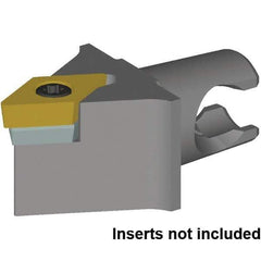 Kennametal - Neutral Cut, Size KM20, DC.. 11T30.. & DC.. 32.52 Insert Compatiblity, External Modular Turning & Profiling Cutting Unit Head - 25mm Head Length, Series KM Micro - Eagle Tool & Supply
