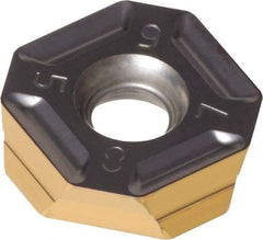 Iscar - IQ845 SYHU070400 ADN Grade IC830 Carbide Milling Insert - TiAlN/TiN Finish, 0.1654" Thick, 0.5433" Inscribed Circle - Eagle Tool & Supply