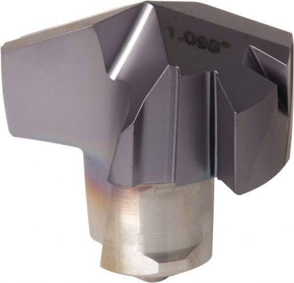 Iscar - Series ICP, 27.89mm Diam Grade IC908 Replaceable Drill Tip - Carbide, TiAlN/TiN Finish, 27 Seat Size - Eagle Tool & Supply