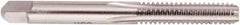 Regal Cutting Tools - #4-48 UNF 2B 3 Flute Bright Finish High Speed Steel Straight Flute Standard Hand Tap - Bottoming, Right Hand Thread, 1-7/8" OAL, 9/16" Thread Length, H2 Limit, Oversize - Exact Industrial Supply