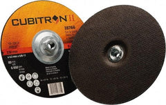 3M - 36 Grit, 9" Wheel Diam, 1/8" Wheel Thickness, Type 27 Depressed Center Wheel - Ceramic, 6,650 Max RPM - Eagle Tool & Supply
