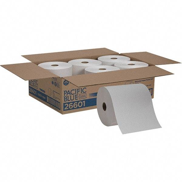 Georgia Pacific - Hard Roll of 1 Ply White Paper Towels - 7-7/8" Wide, 800' Roll Length - Eagle Tool & Supply