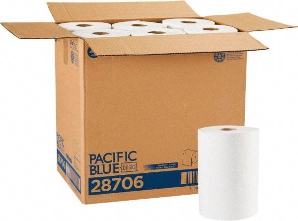 Georgia Pacific - Hard Roll of 1 Ply White Paper Towels - 7-7/8" Wide, 350' Roll Length - Eagle Tool & Supply