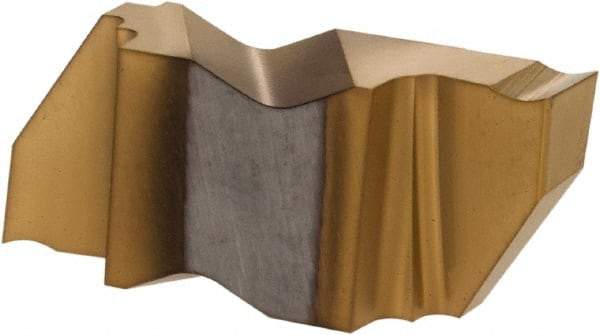 Hertel - 3125IG K Grade HC335, 3.18mm Cutting Width Carbide Grooving Insert - 4.57mm Max Depth of Cut, Right Hand, TiN Finish - Eagle Tool & Supply