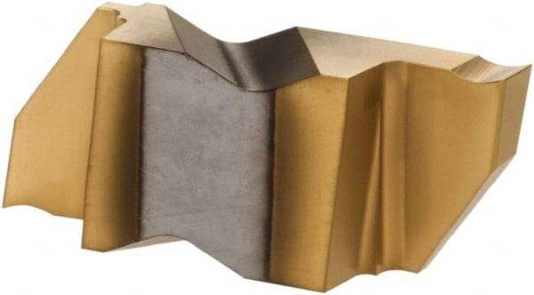 Hertel - 3094IG K Grade HC335, 2.39mm Cutting Width Carbide Grooving Insert - 4.57mm Max Depth of Cut, Right Hand, TiN Finish - Eagle Tool & Supply