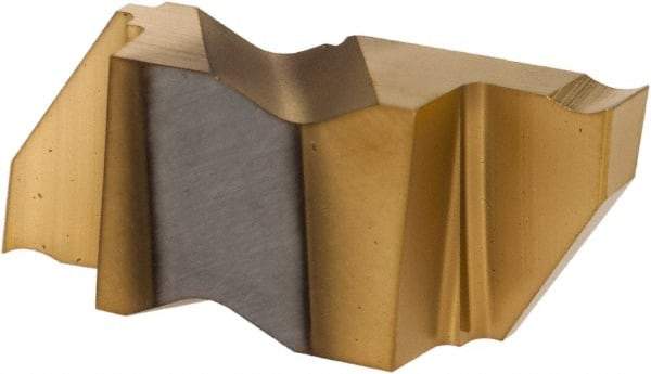 Hertel - 3094IG K Grade HC120, 2.39mm Cutting Width Carbide Grooving Insert - 4.57mm Max Depth of Cut, Right Hand, TiN Finish - Eagle Tool & Supply