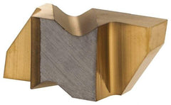 Hertel - 2094IG Grade HC120, 2.39mm Cutting Width Carbide Grooving Insert - 2.79mm Max Depth of Cut, Right Hand, TiN Finish - Eagle Tool & Supply