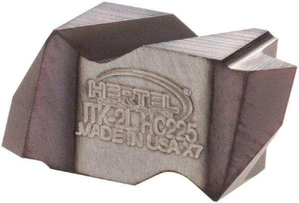 Hertel - ITK2 Grade HC225, Internal/External 60° V Threading Insert - 0.6 to 1.75mm & 14 to 44 TPI Ext Pitch, 10 to 20mm & 12 to 24 TPI Int Pitch, Left Hand Insert, TiAlN Finish, Carbide - Eagle Tool & Supply