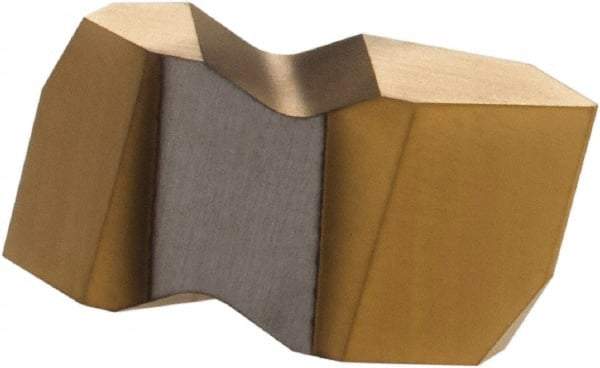 Hertel - IT2 Grade HC335, Internal/External 60° V Threading Insert - 0.7 to 30mm & 8 to 36 TPI Ext Pitch, 1.25 to 3.5mm & 7 to 20 TPI Int Pitch, Left Hand Insert, TiN Finish, Carbide - Eagle Tool & Supply