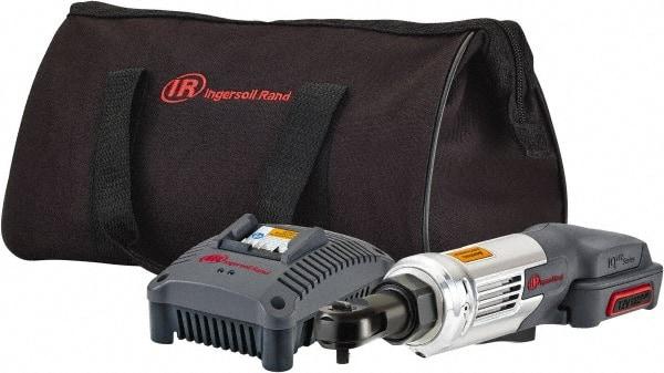 Ingersoll-Rand - 1/4" Drive 12 Volt Angled Cordless Impact Wrench & Ratchet - 260 RPM, 30 Ft/Lb Torque, 1 Lithium-Ion Battery Included - Eagle Tool & Supply