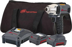 Ingersoll-Rand - 1/4" Drive 12 Volt Pistol Grip Cordless Impact Wrench & Ratchet - 2,700 RPM, 3,300 BPM, 100 Ft/Lb Torque, 2 Lithium-Ion Batteries Included - Eagle Tool & Supply